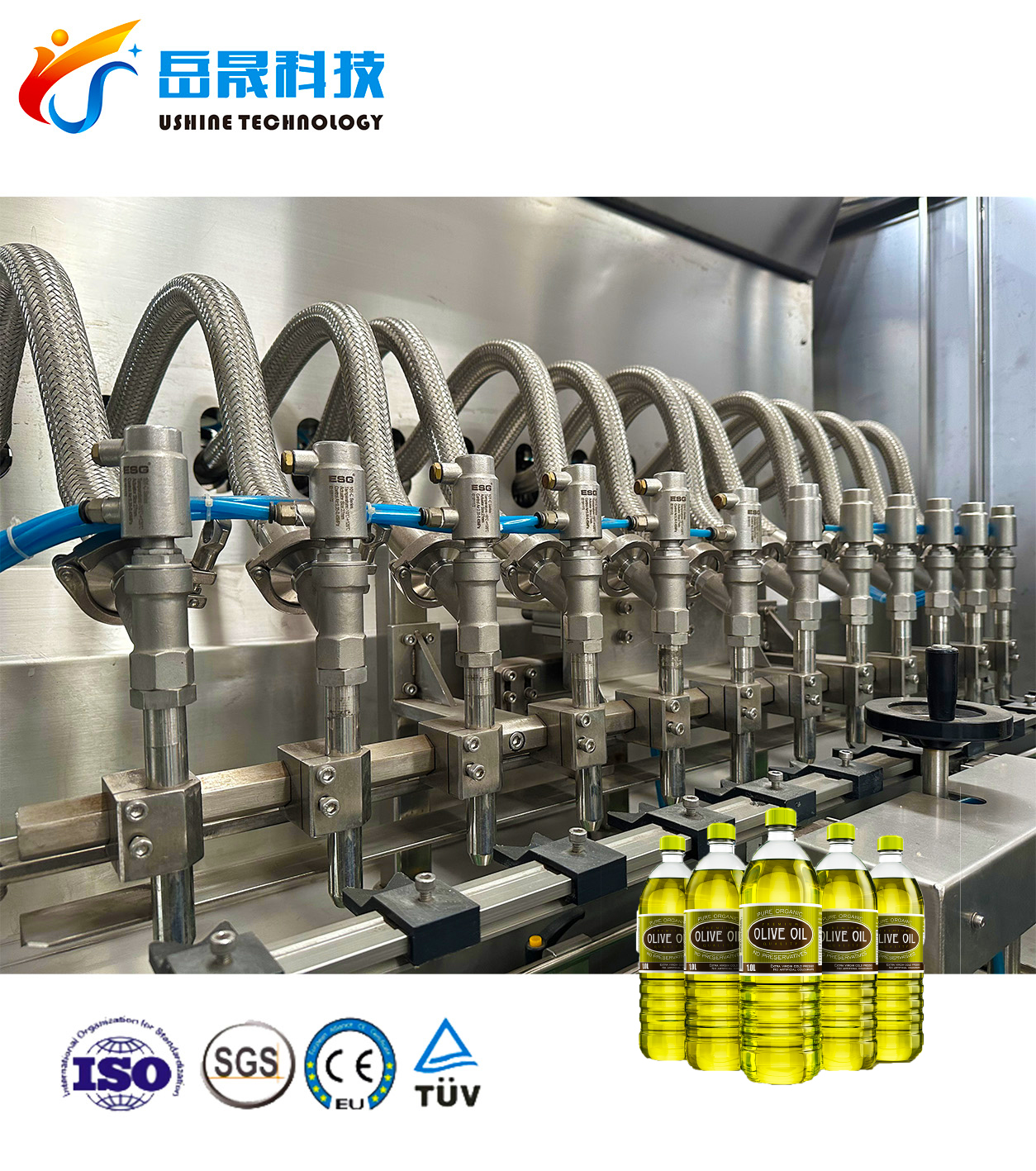 Automatic Rotary Small Scale Plastic Bottle Vegetable Sunflower Olive Cooking Oil Filling Machine