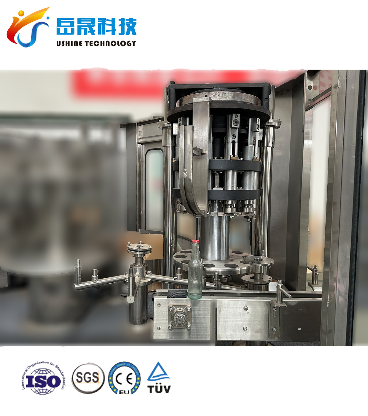 6000-8000BPH 3 in 1 Beer Glass Bottle Filling Machine (BXGF40-40-10)